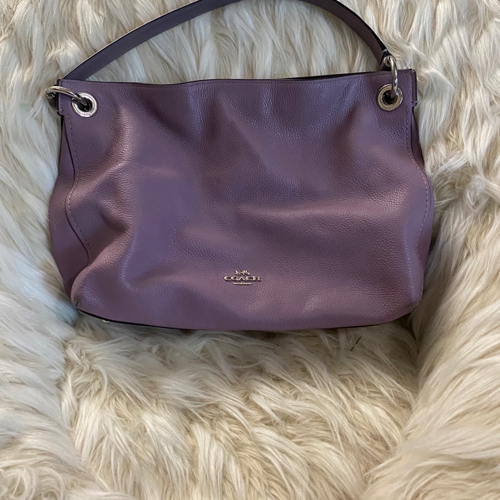 Coach Leather Hallie Shoulder Bag